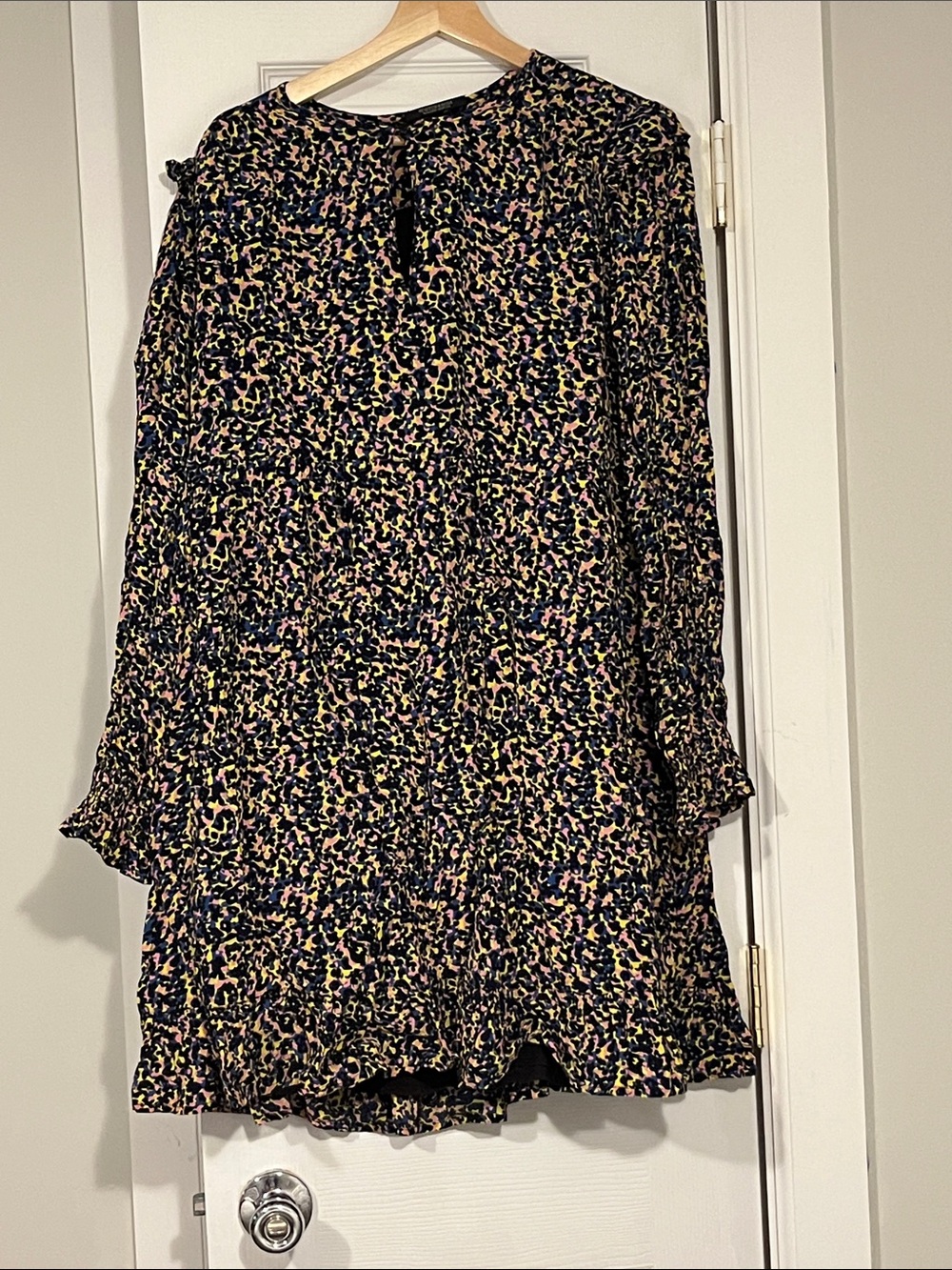 Scotch & Soda Black Mini Skirt with Pink Yellow and Blue Floral Print